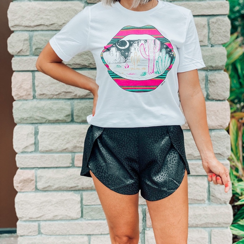 Emory Park Black Leopard Shorts